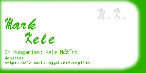 mark kele business card